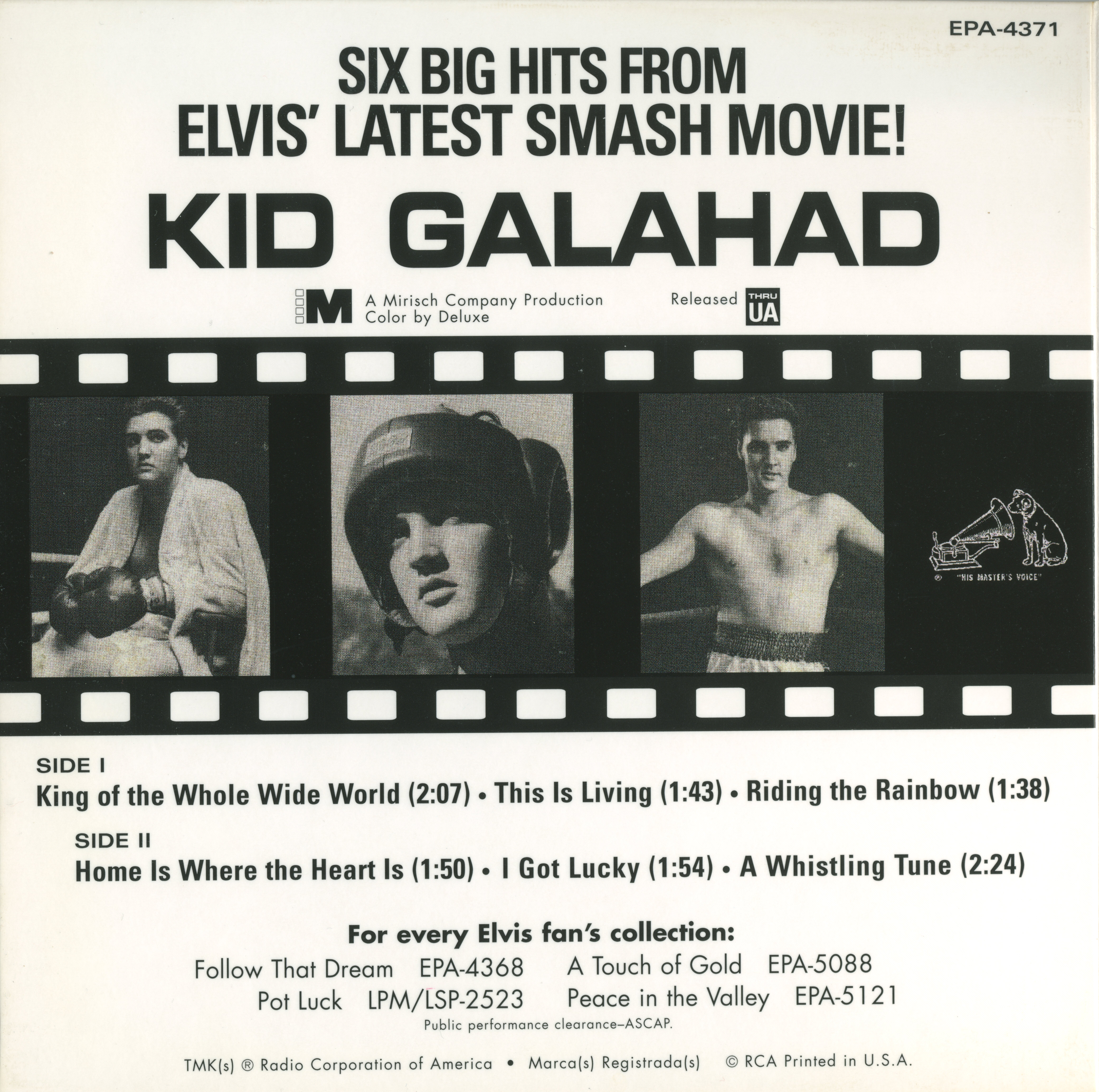 Elvis Presley  Kid Galahad : Inlay 2